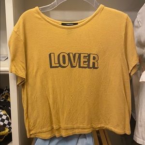 Forever 21 “LOVER” yellow tee